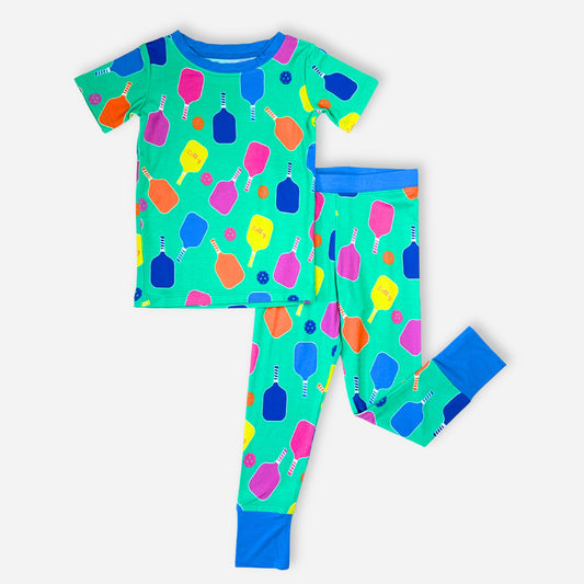 colorful pajama kids bamboo pickleball