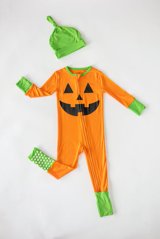 Pumpkin Patch PJ + Hat Costume Set