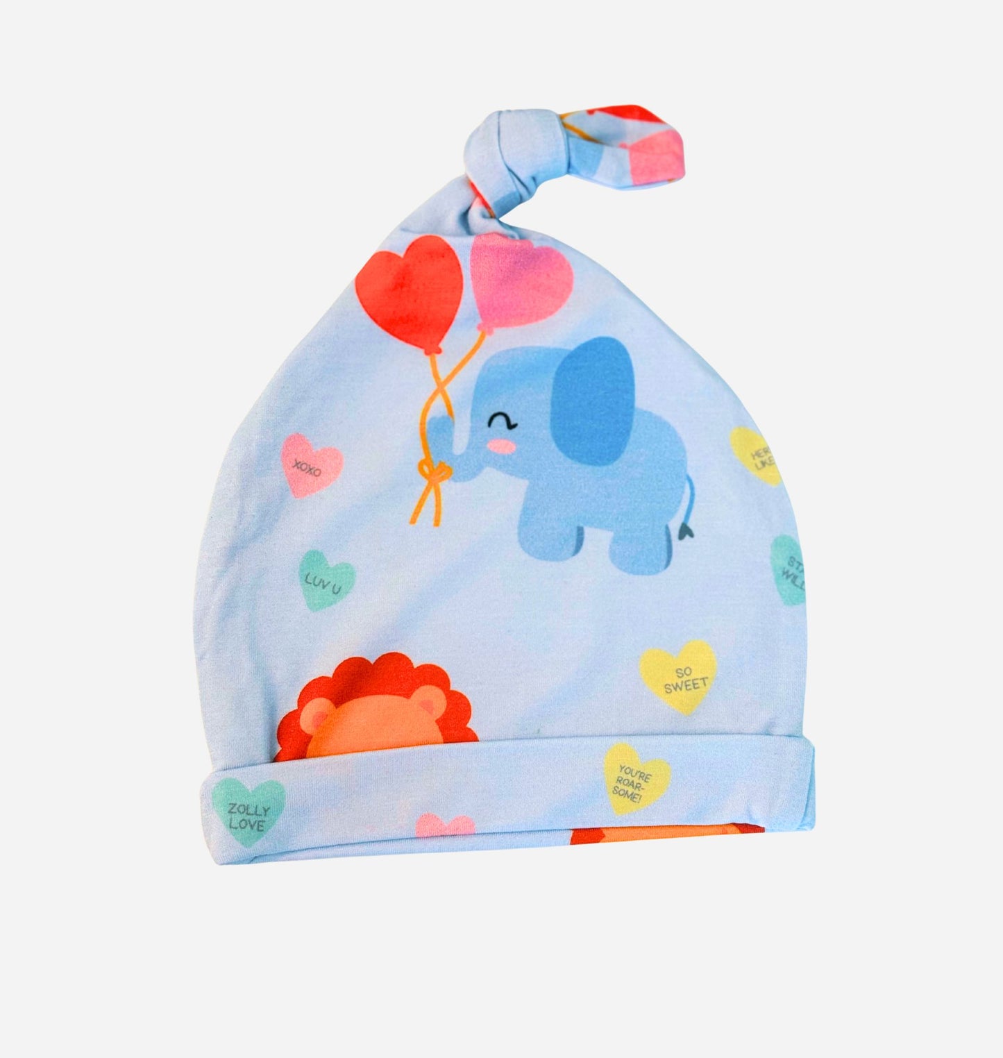 Safari Love Blue Top Knot Hat