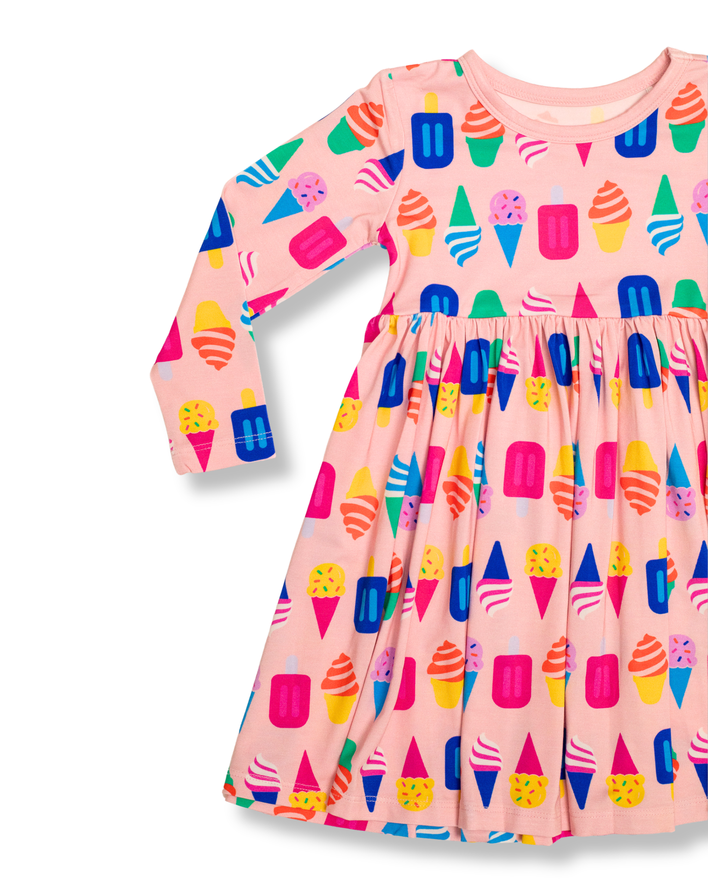 Bamboo Long Sleeve Skater Dress in Sweet Treat