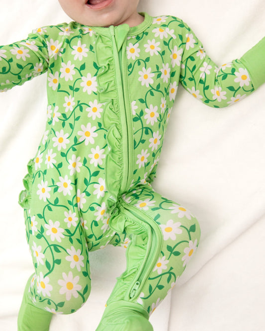 Sweet Pea Daisy Bamboo Ruffle Zippy