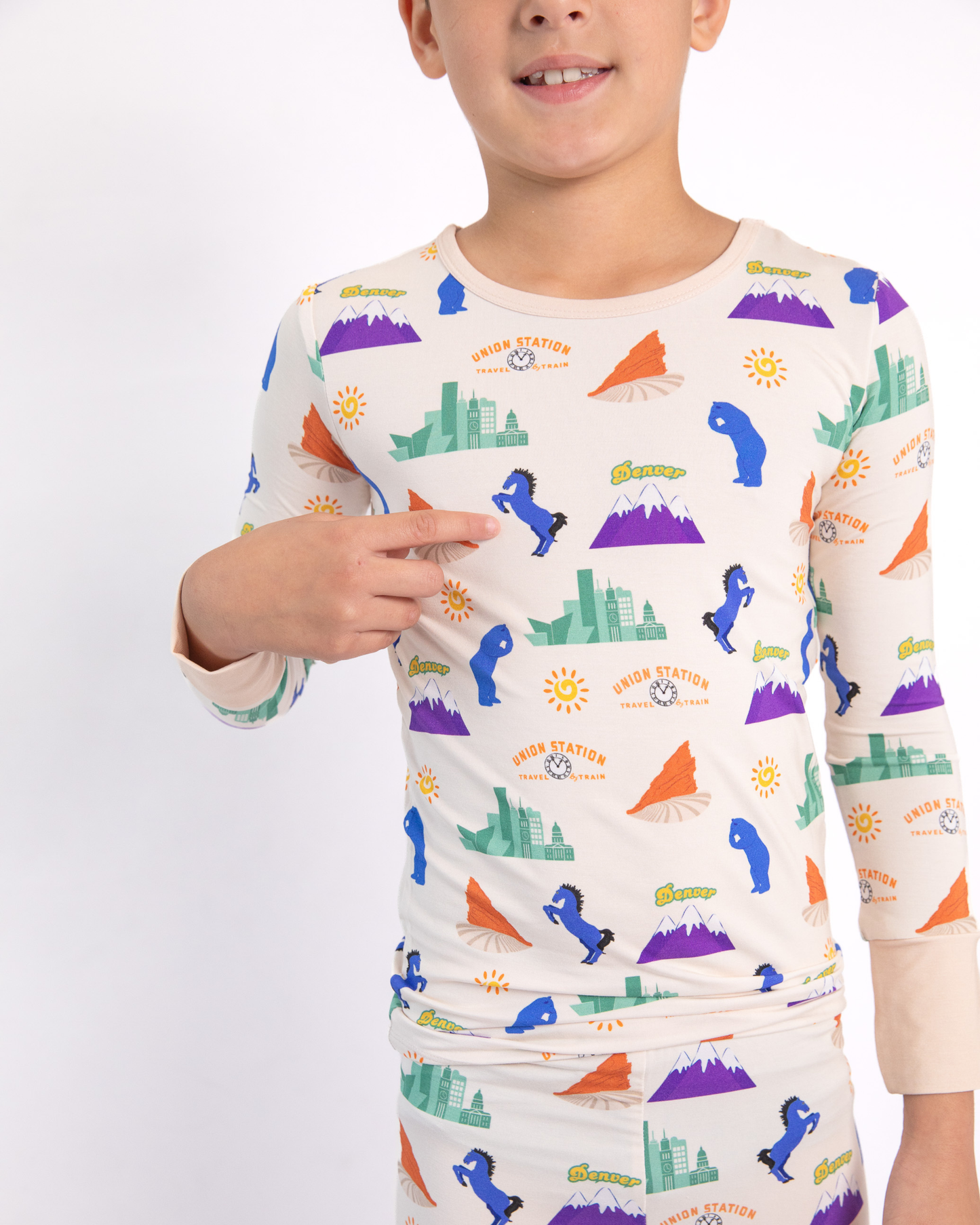 Special Edition Denver Landmarks Bamboo Long Sleeve Two-Piece Pajama Set