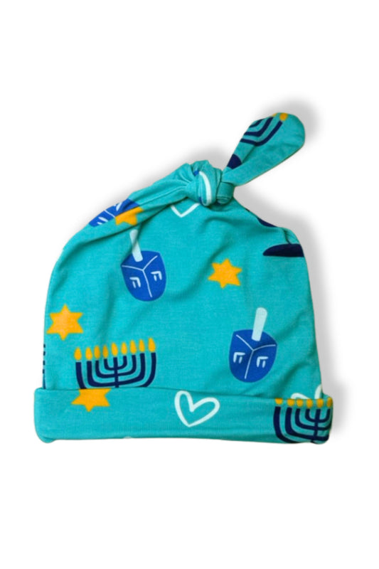Shine Bright Blue Top Knot Hat