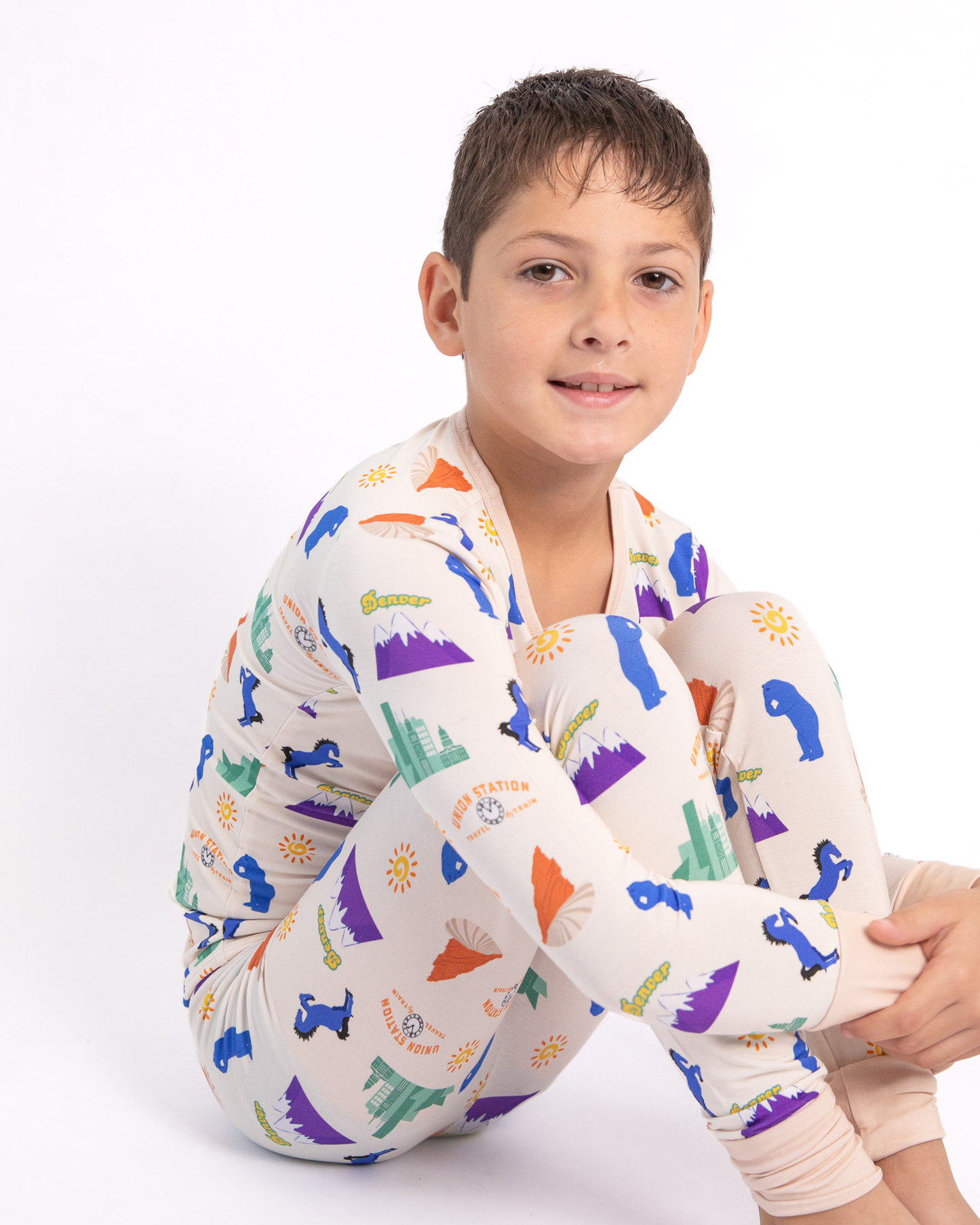 Special Edition Denver Landmarks Bamboo Long Sleeve Two-Piece Pajama Set