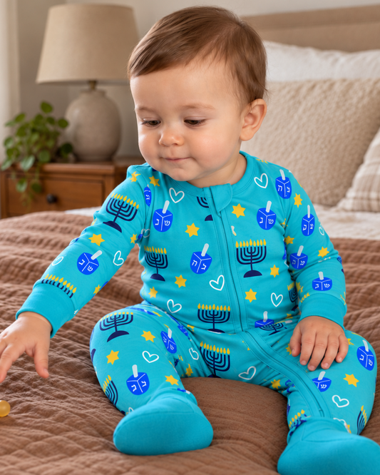 Hanukkah Shine Bright Blue Zippy
