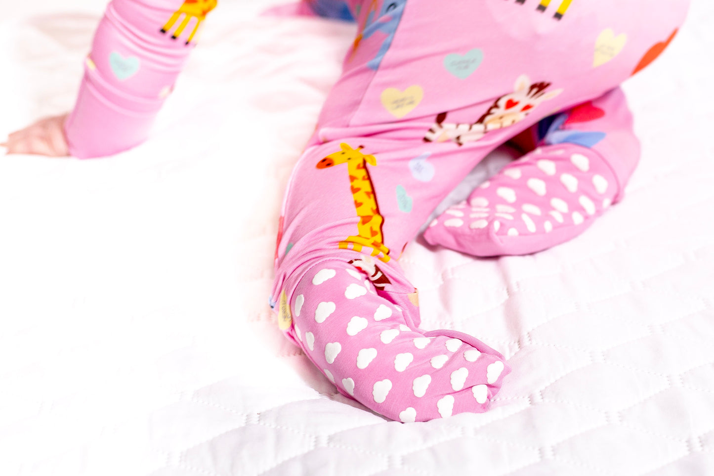 Safari Love Pink Zippy Pajamas