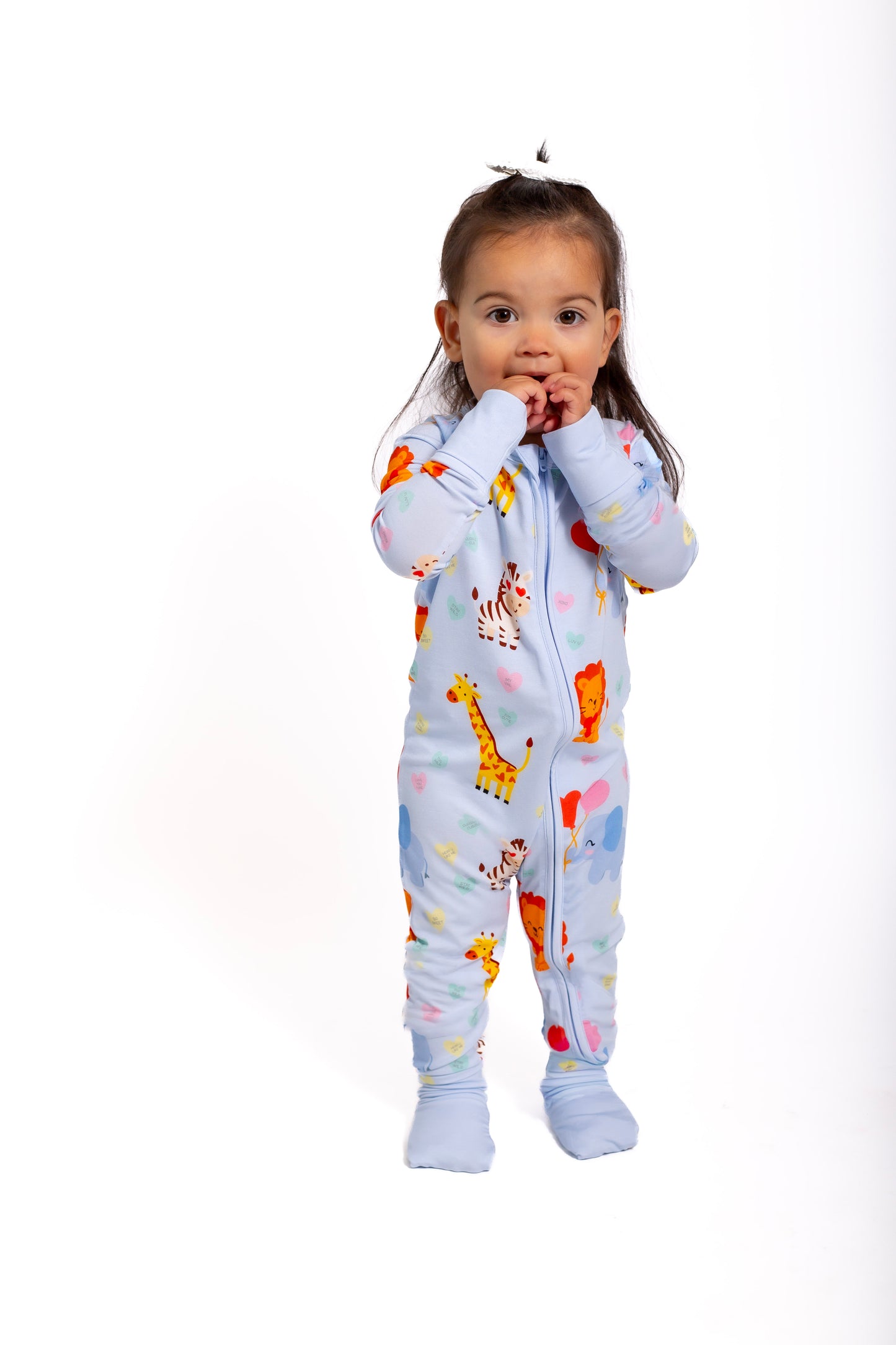 Safari Love Blue Zippy Pajamas