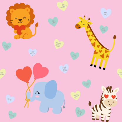 Safari Love Pink Zippy Pajamas