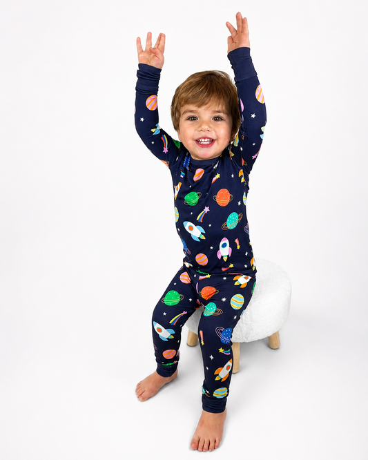 Cosmic Blast Bamboo Long Sleeve Two-Piece Pajama Set
