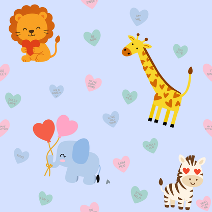 Safari Love Blue Zippy Pajamas