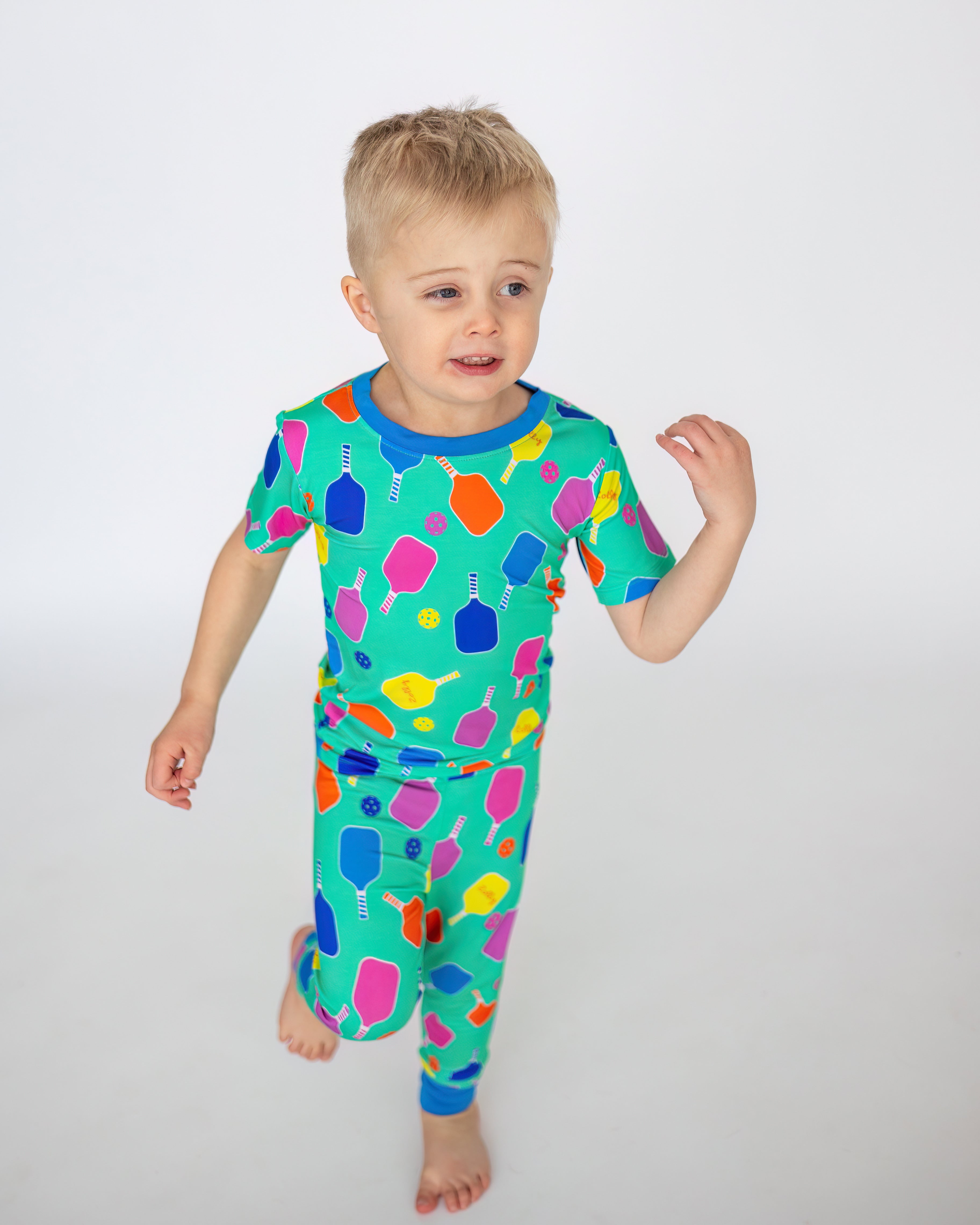 Pickleball Short Sleeve Pajama Set – Zolly Kids