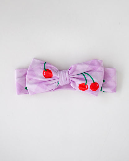 Lavender Cherry Bow